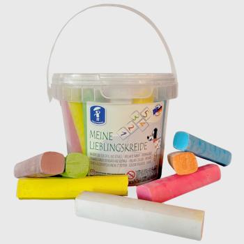 MEINE LIEBLINGSKREIDE – Bunte Straßenkreide im praktischen Eimer (20er-Set)
